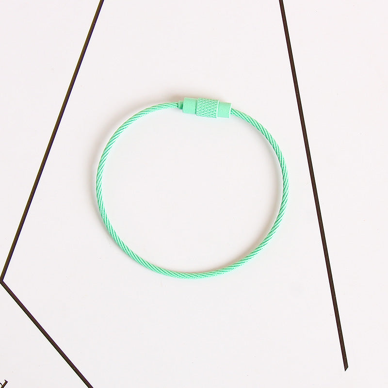 Wholesale Metal DIY Color Spray Painted Wire Ring Diameter 5cm Keychain Accessories